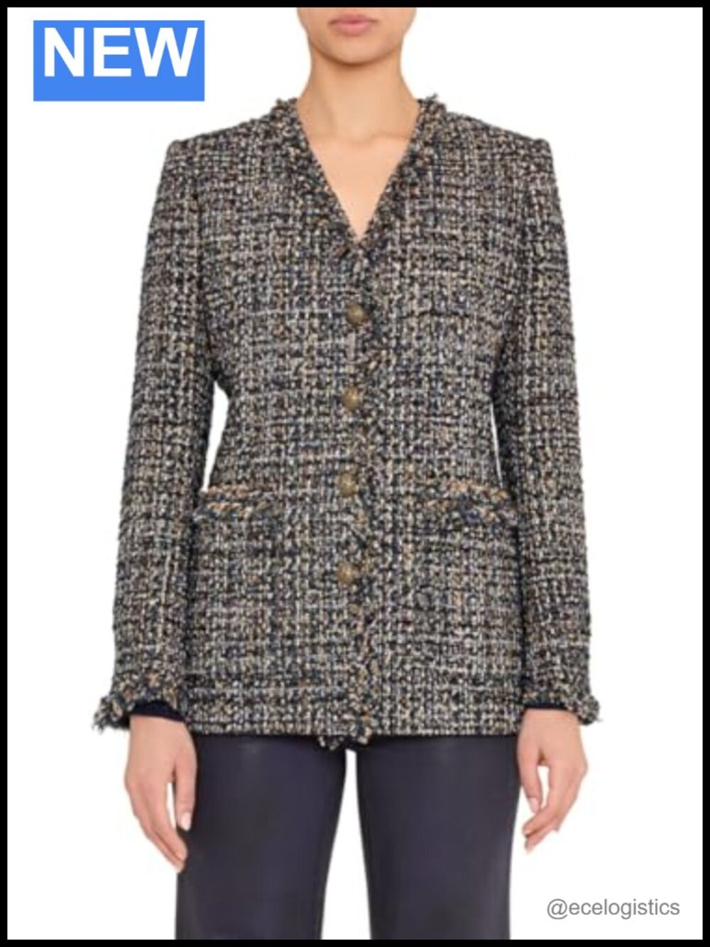 Kobi Halperin Women's Kaden Jacket - Novelty Tweed Blazer, Long Sleeve, Button